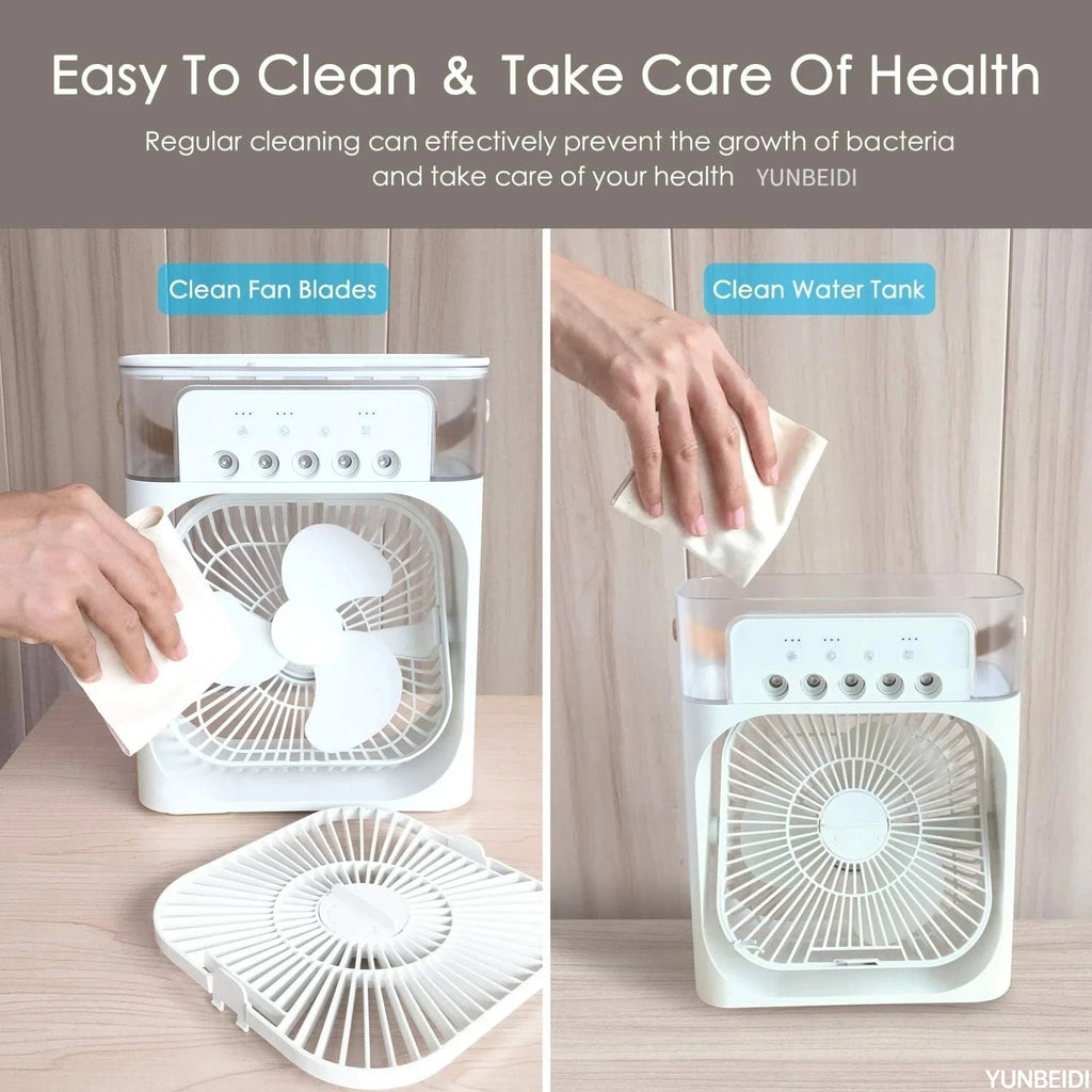 3-in-one Fan Air Conditioner LED Light Portable