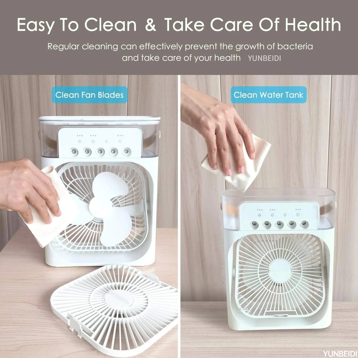 3-in-one Fan Air Conditioner LED Light Portable